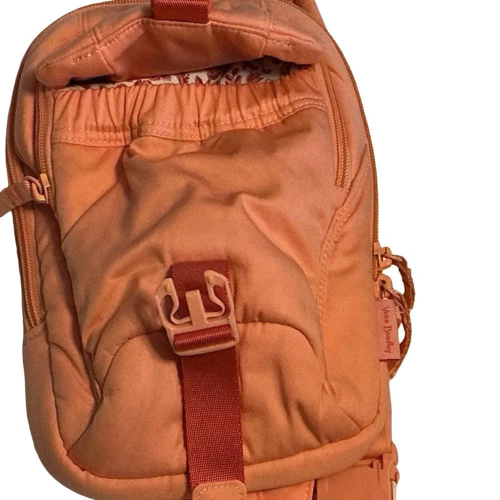 Vera Bradley Utility Sling Cotton Waist‎ Bag Backpack – Coral Peach